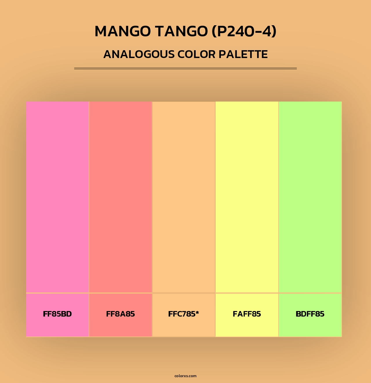 Mango Tango (P240-4) - Analogous Color Palette