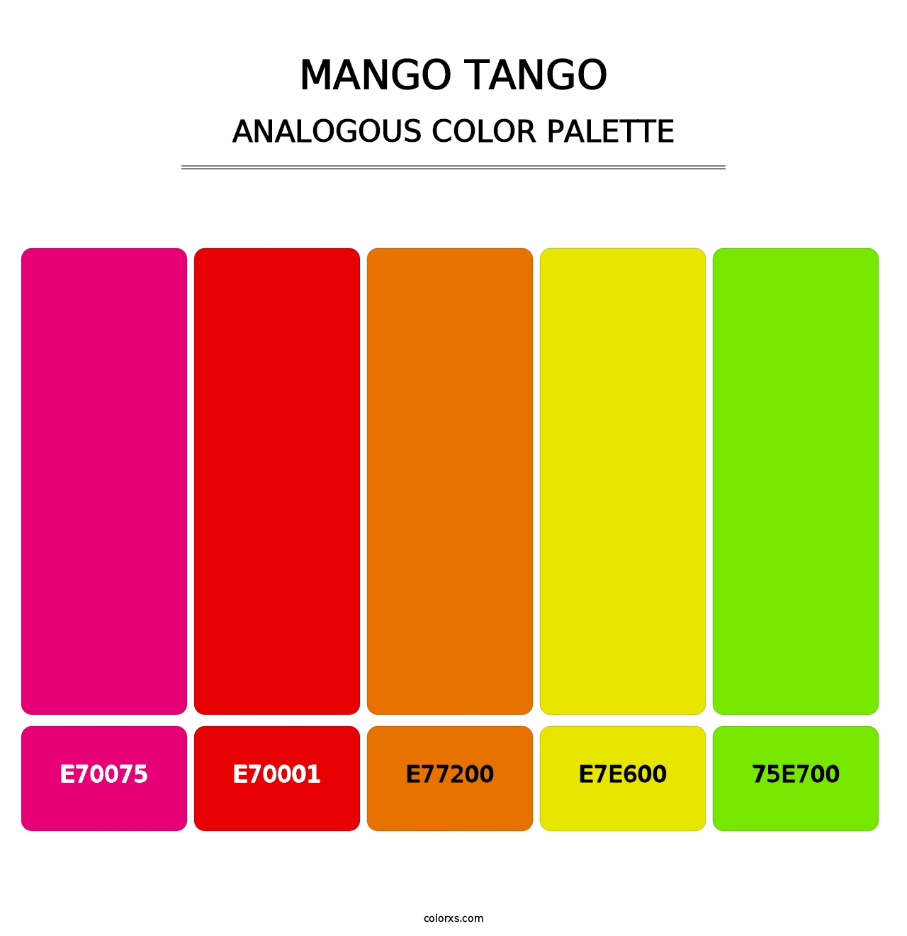 Mango Tango - Analogous Color Palette