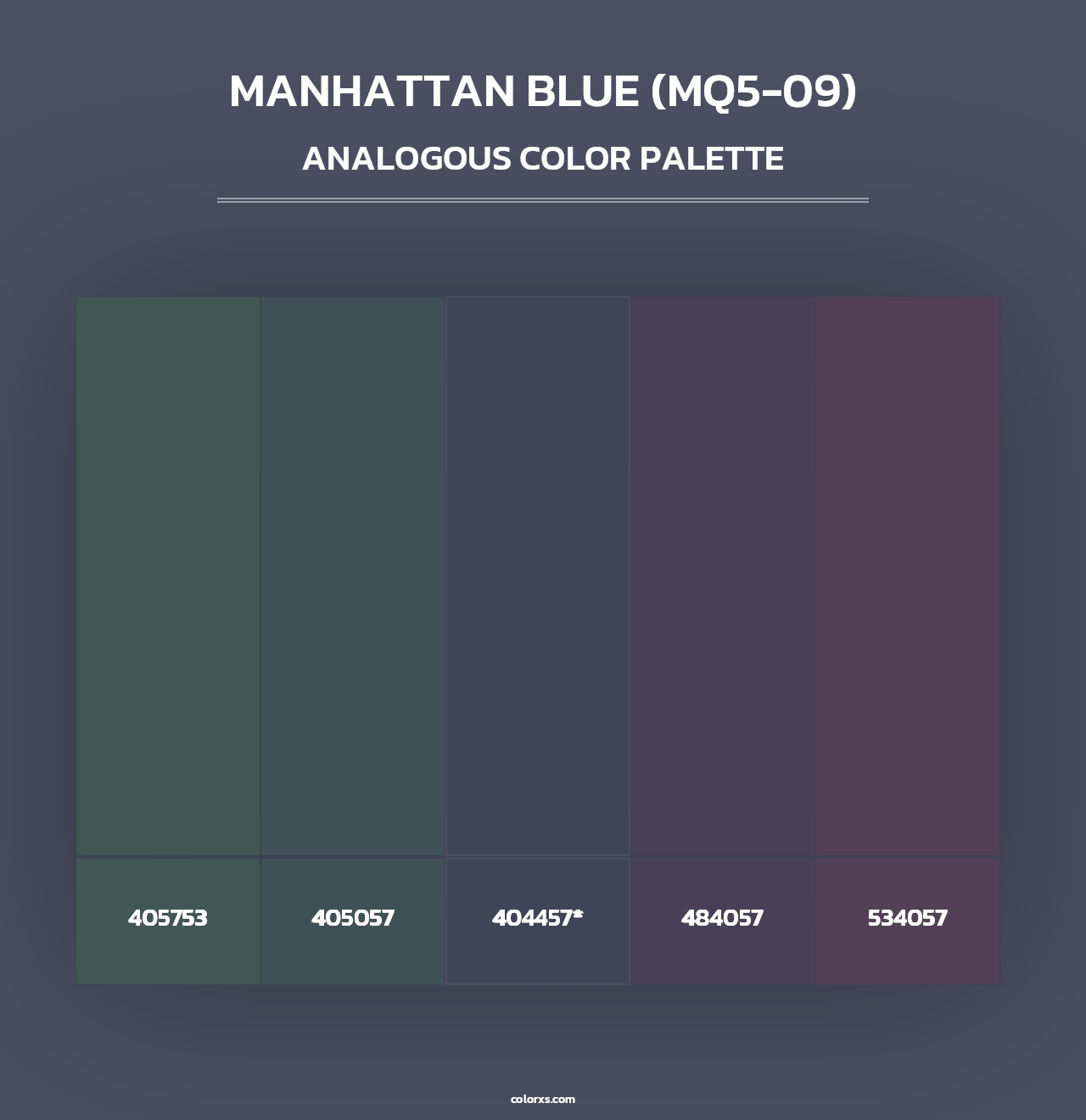 Manhattan Blue (MQ5-09) - Analogous Color Palette