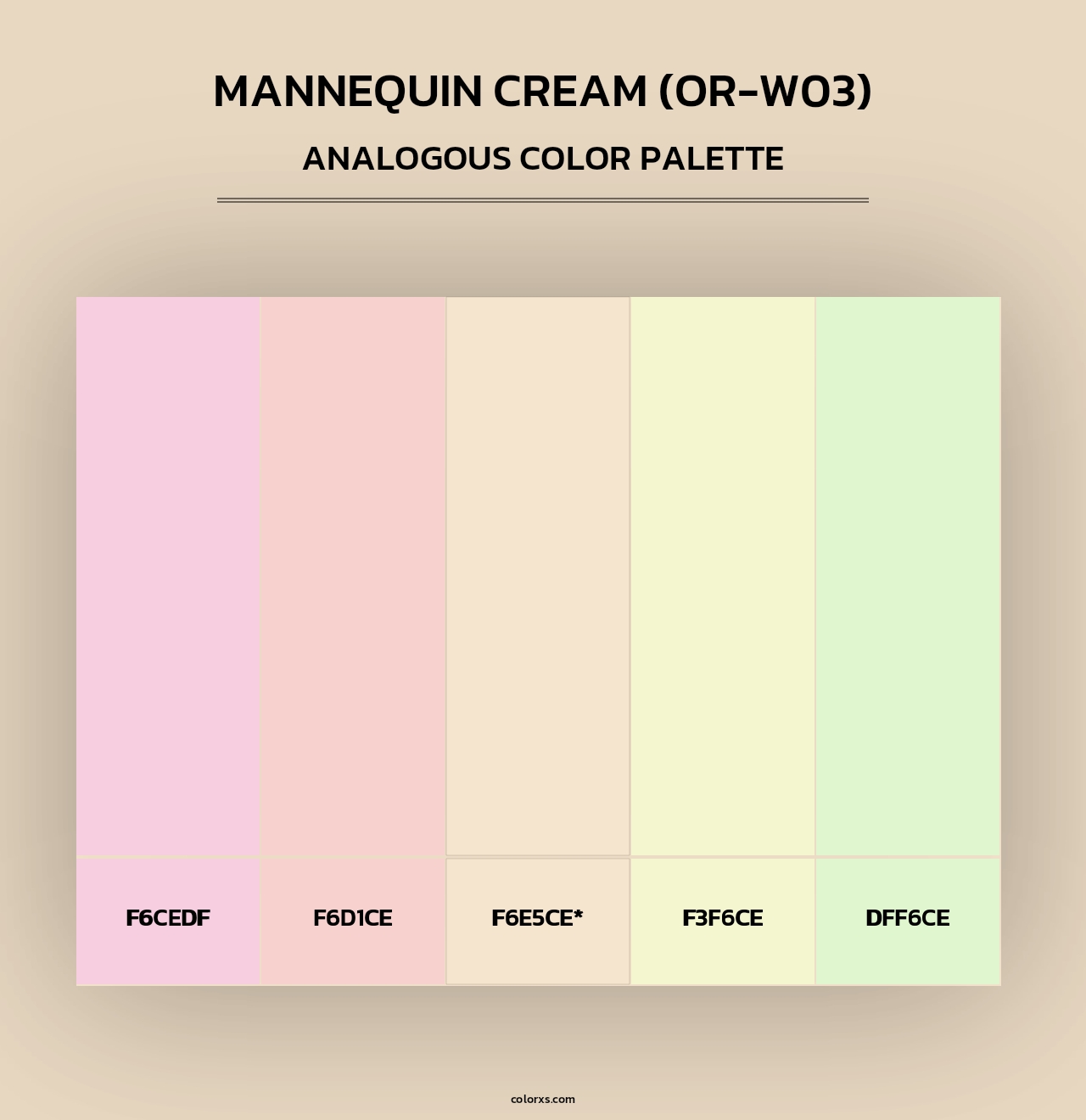 Mannequin Cream (OR-W03) - Analogous Color Palette