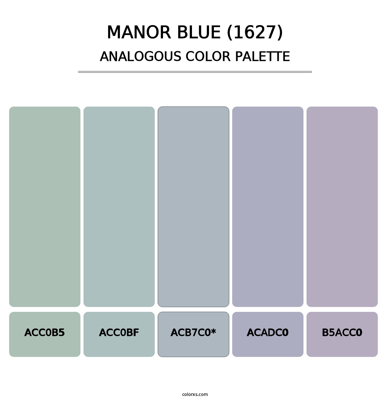 Manor Blue (1627) - Analogous Color Palette