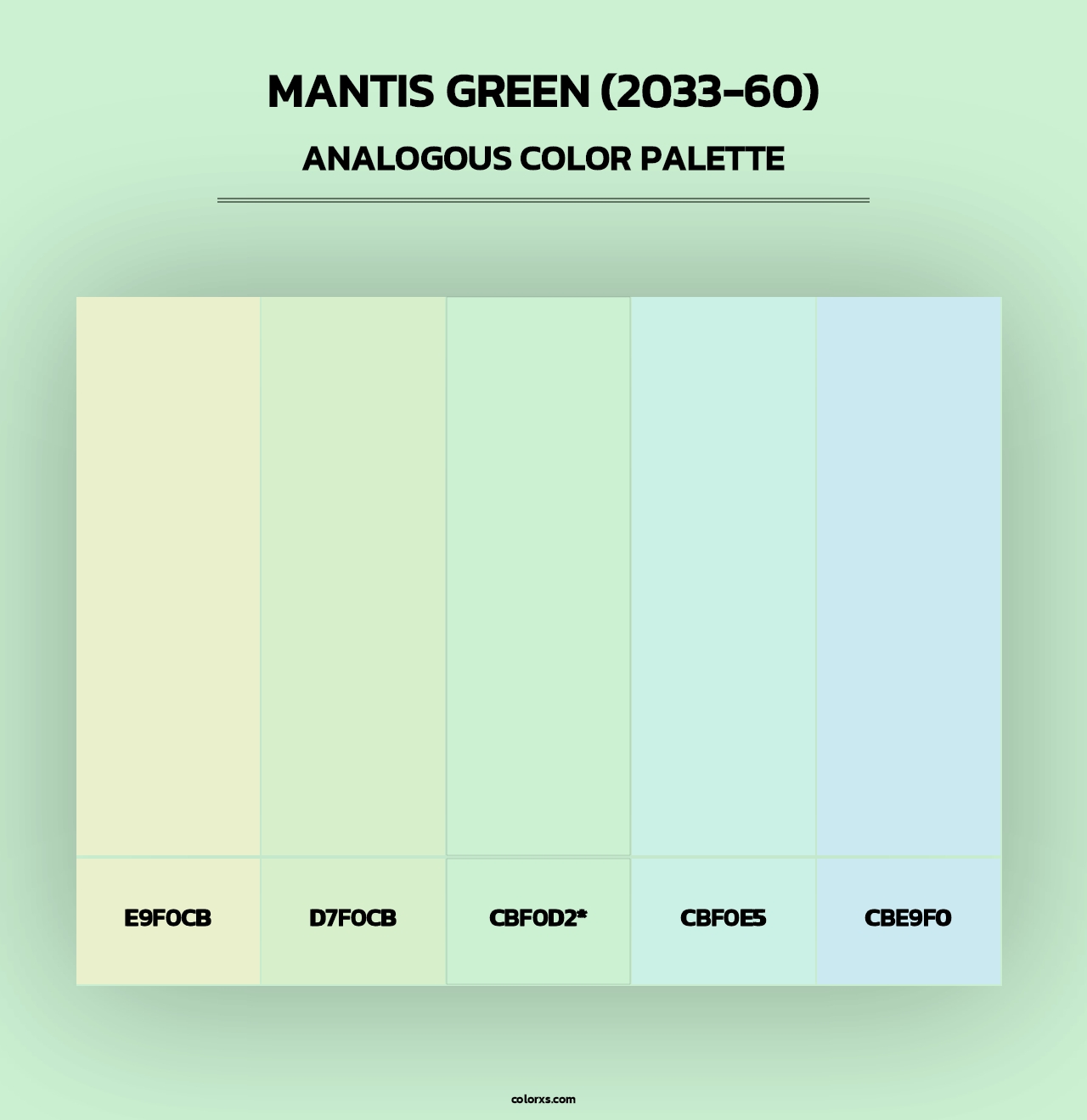 Mantis Green (2033-60) - Analogous Color Palette