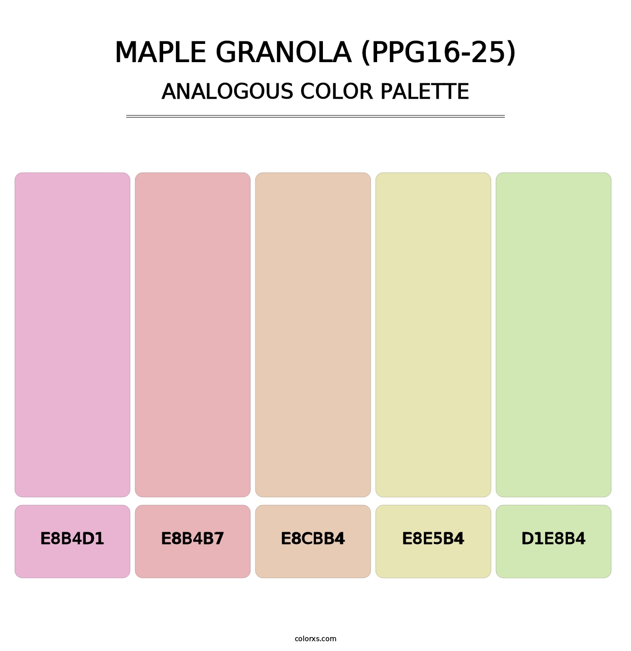 Maple Granola (PPG16-25) - Analogous Color Palette