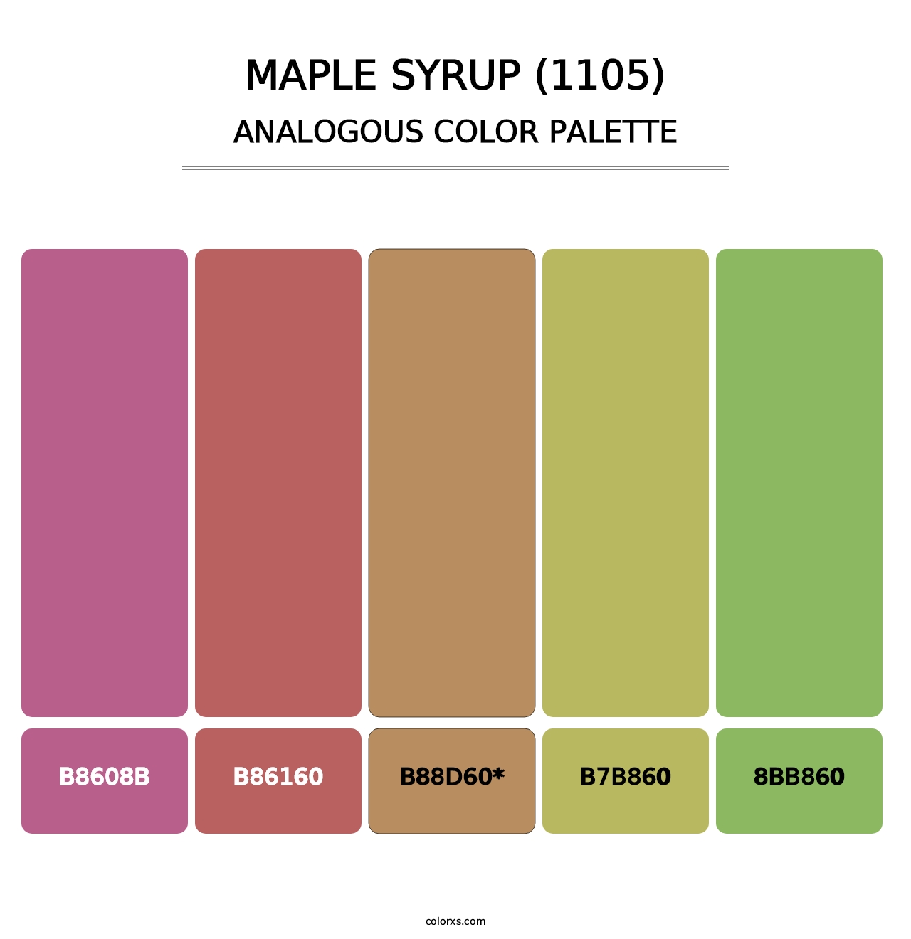 Maple Syrup (1105) - Analogous Color Palette
