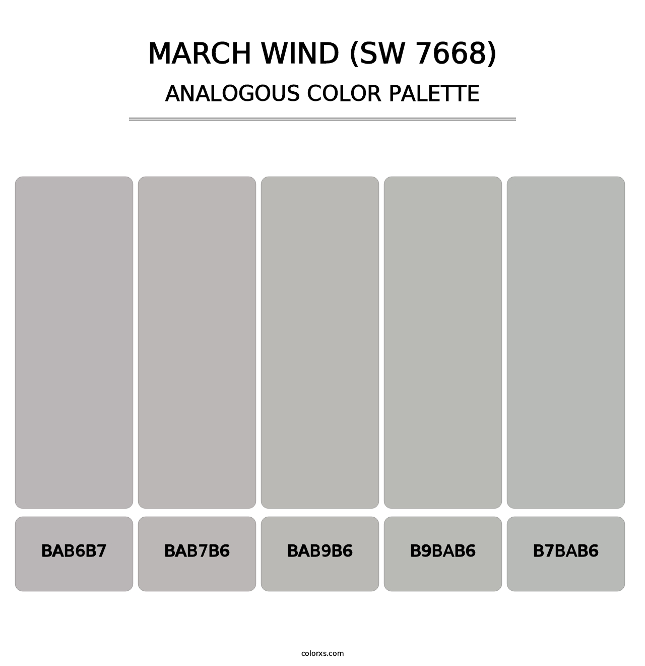March Wind (SW 7668) - Analogous Color Palette