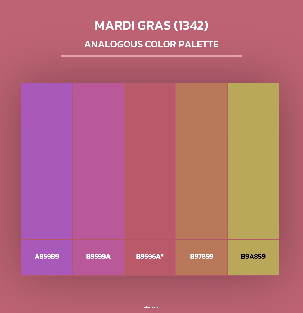Mardi Gras (1342) - Analogous Color Palette