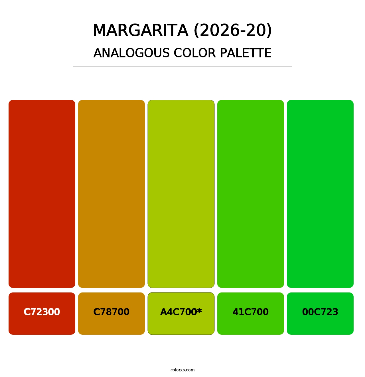 Margarita (2026-20) - Analogous Color Palette