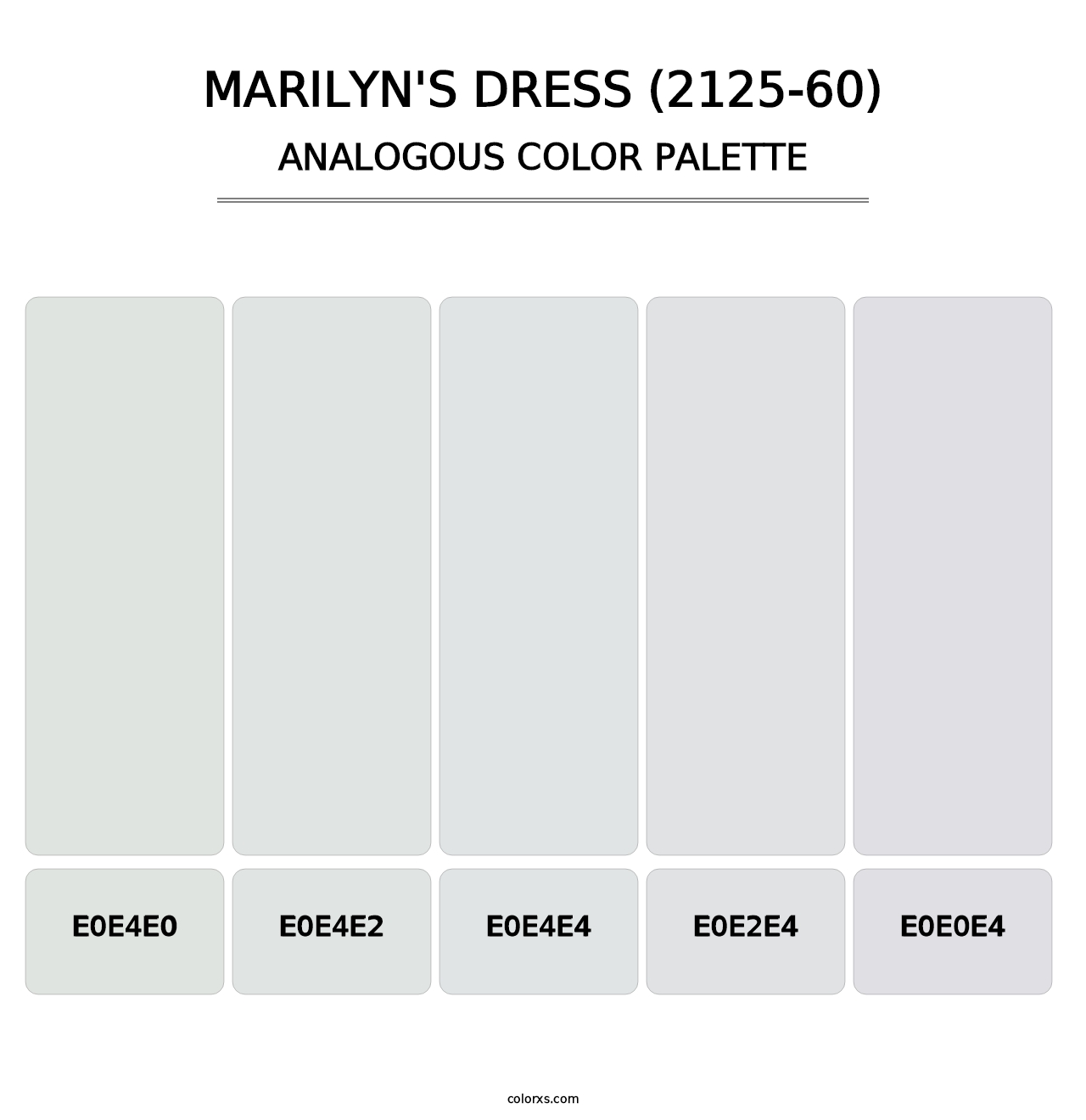 Marilyn's Dress (2125-60) - Analogous Color Palette