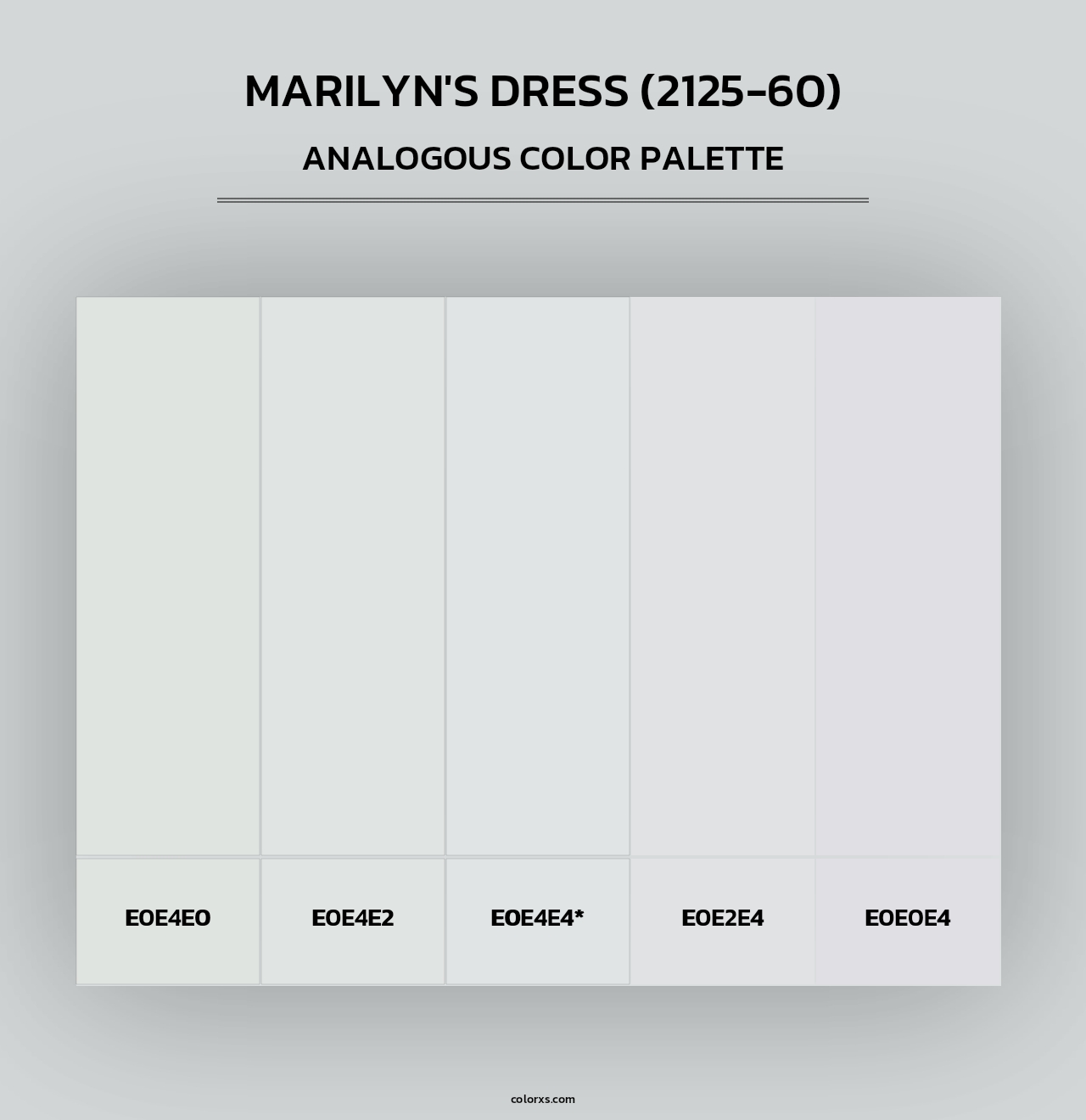 Marilyn's Dress (2125-60) - Analogous Color Palette