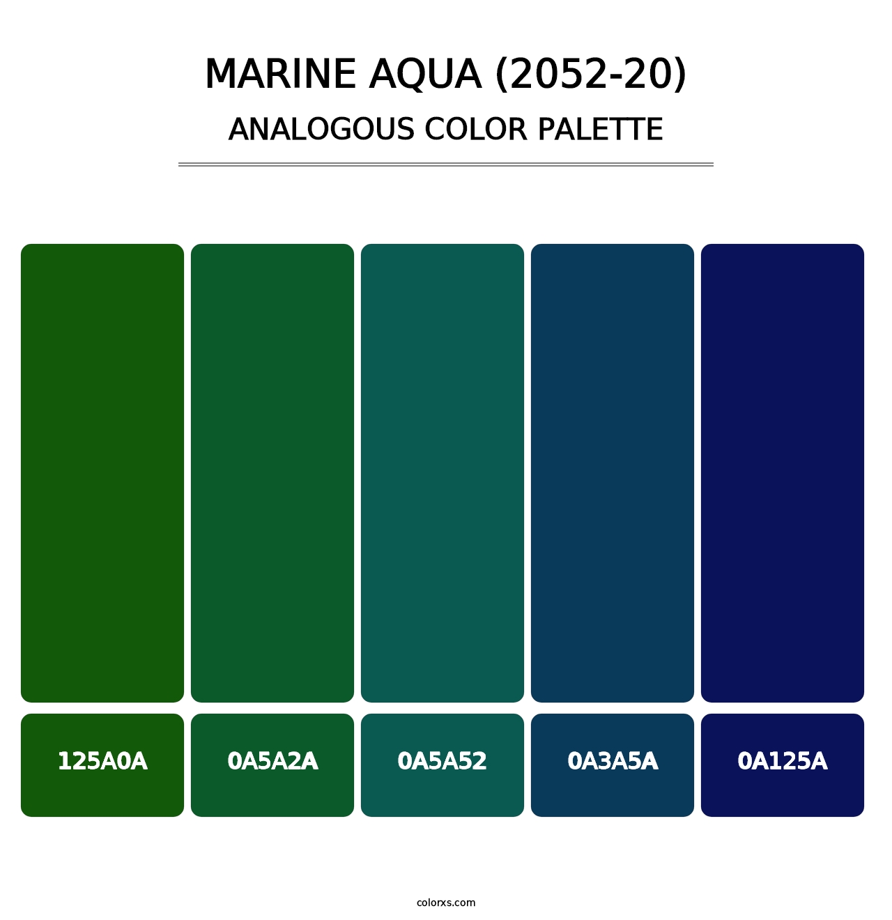 Marine Aqua (2052-20) - Analogous Color Palette