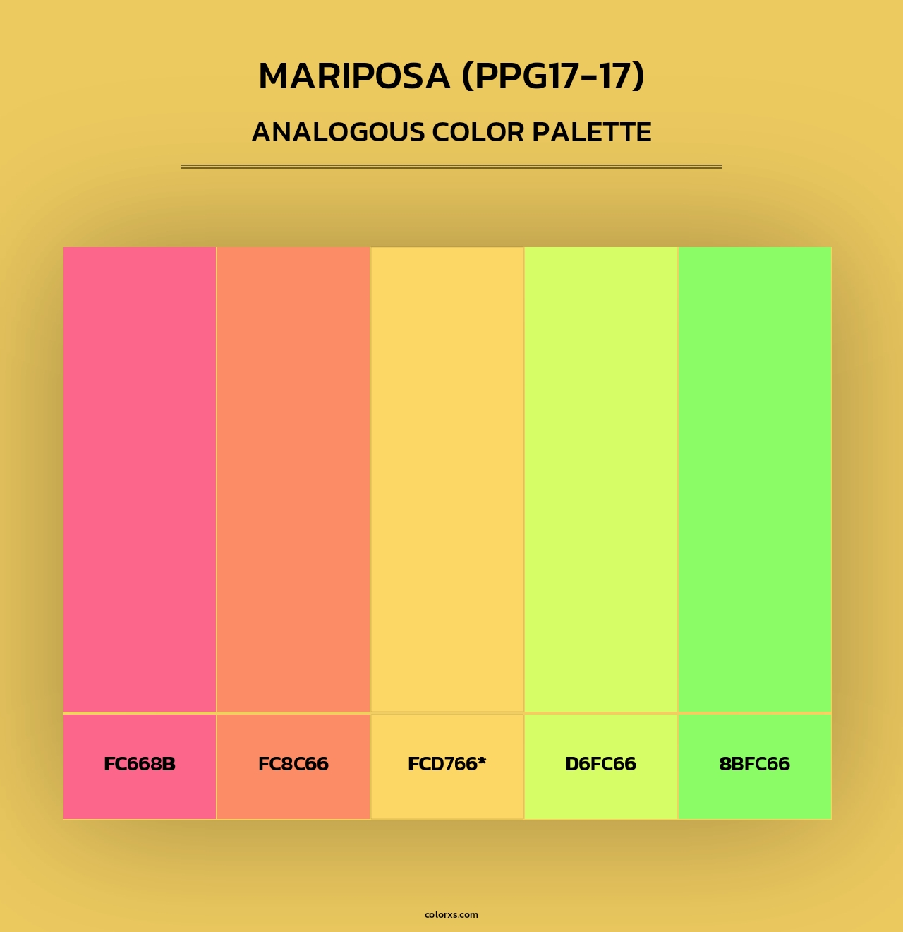 Mariposa (PPG17-17) - Analogous Color Palette