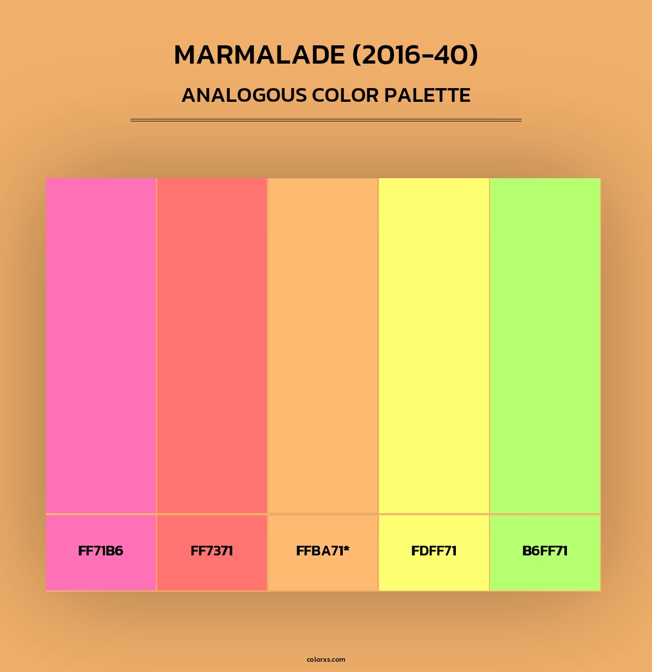 Marmalade (2016-40) - Analogous Color Palette