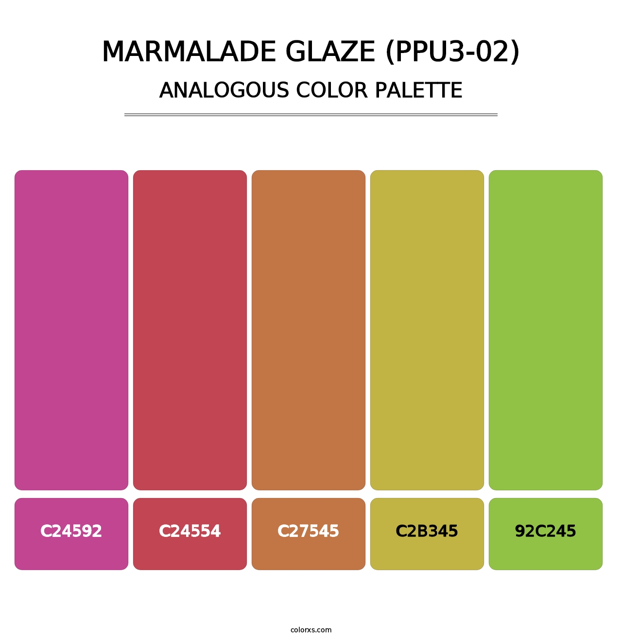 Marmalade Glaze (PPU3-02) - Analogous Color Palette