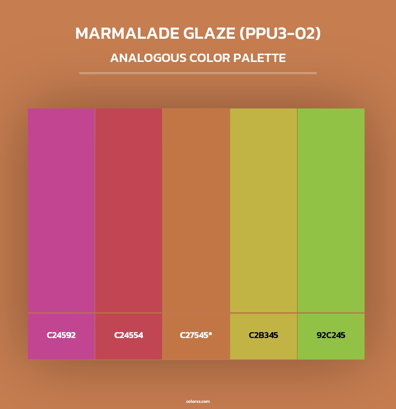 Marmalade Glaze (PPU3-02) - Analogous Color Palette