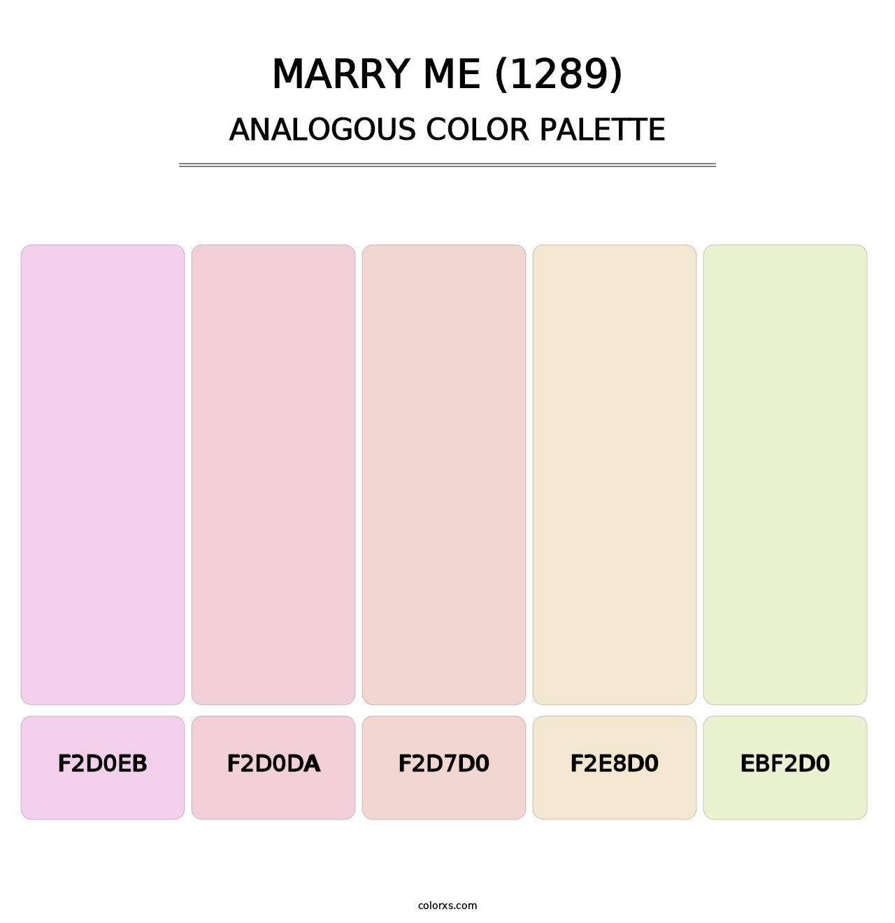 Marry Me (1289) - Analogous Color Palette