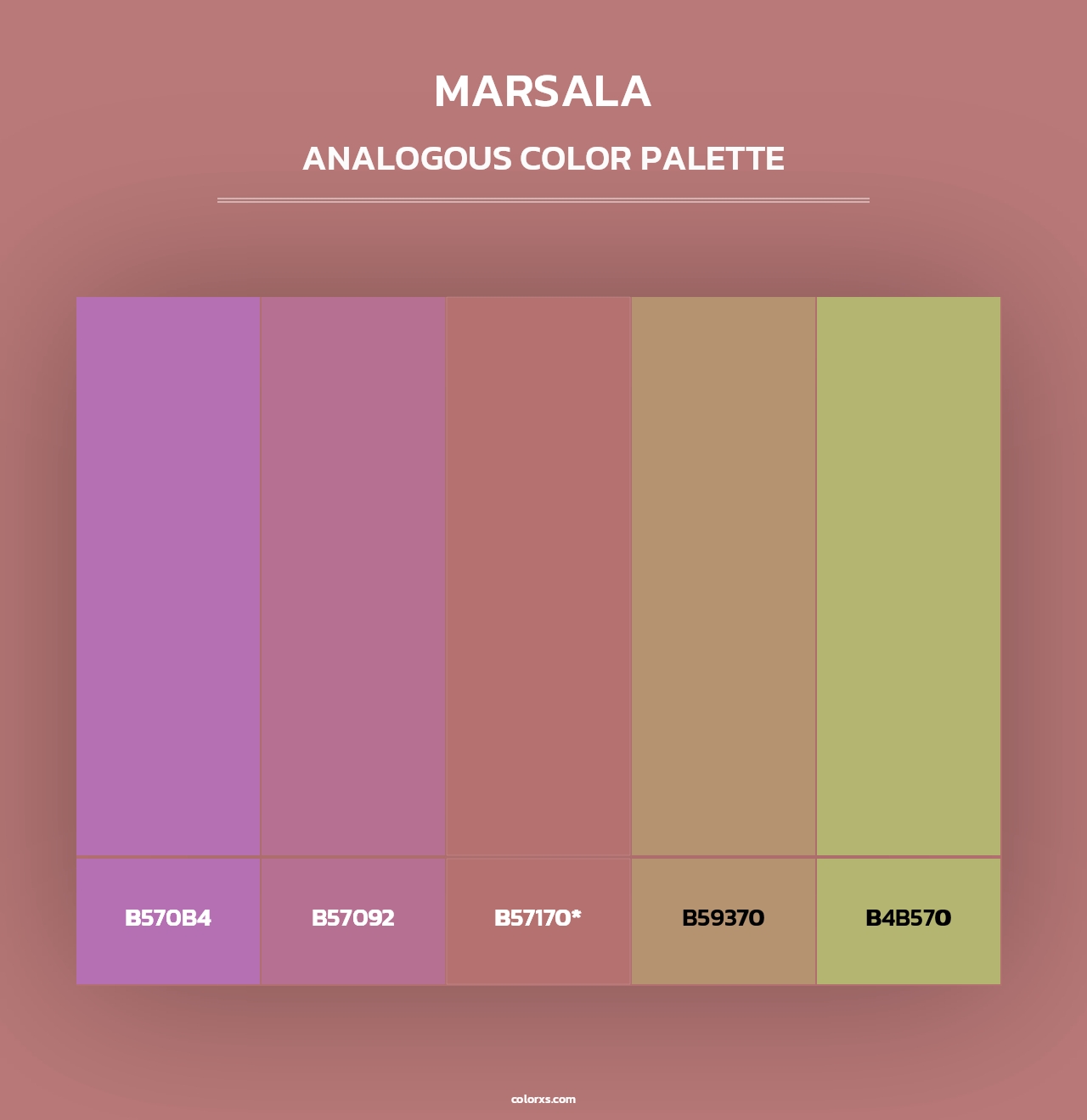 Marsala - Analogous Color Palette