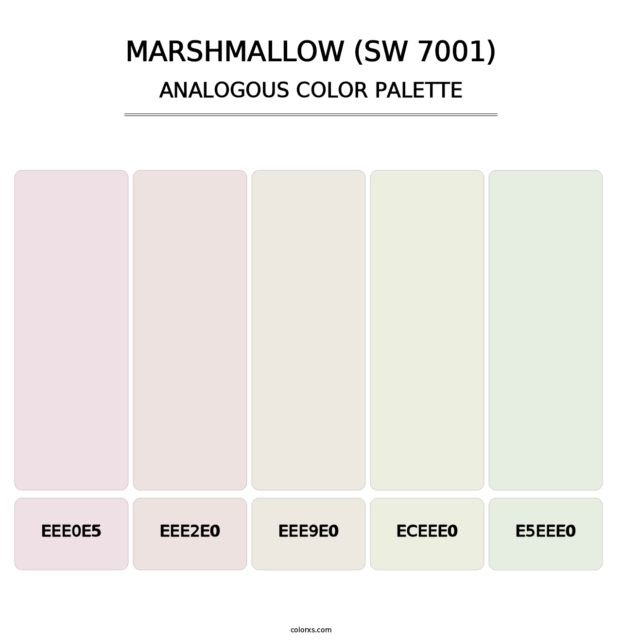 Marshmallow (SW 7001) - Analogous Color Palette