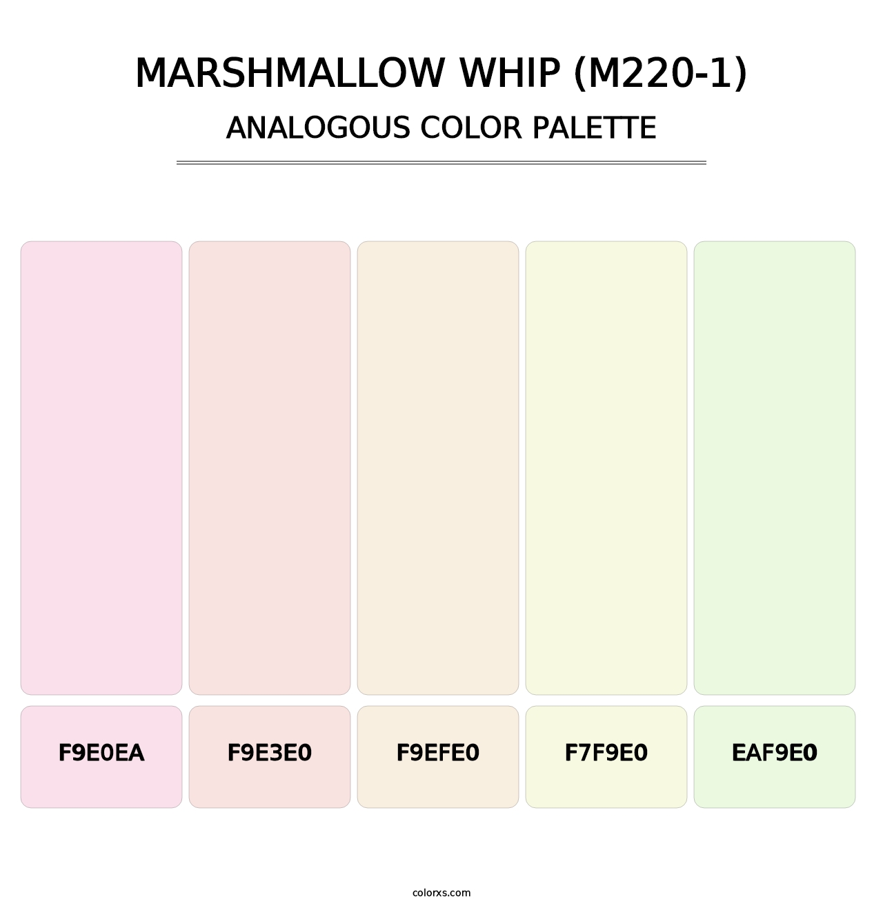 Marshmallow Whip (M220-1) - Analogous Color Palette