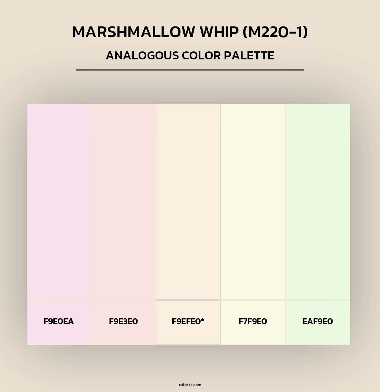 Marshmallow Whip (M220-1) - Analogous Color Palette