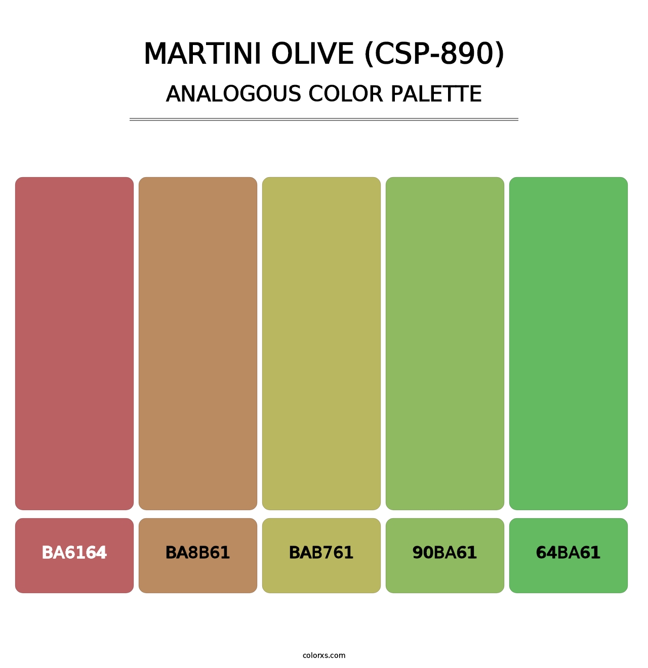 Martini Olive (CSP-890) - Analogous Color Palette
