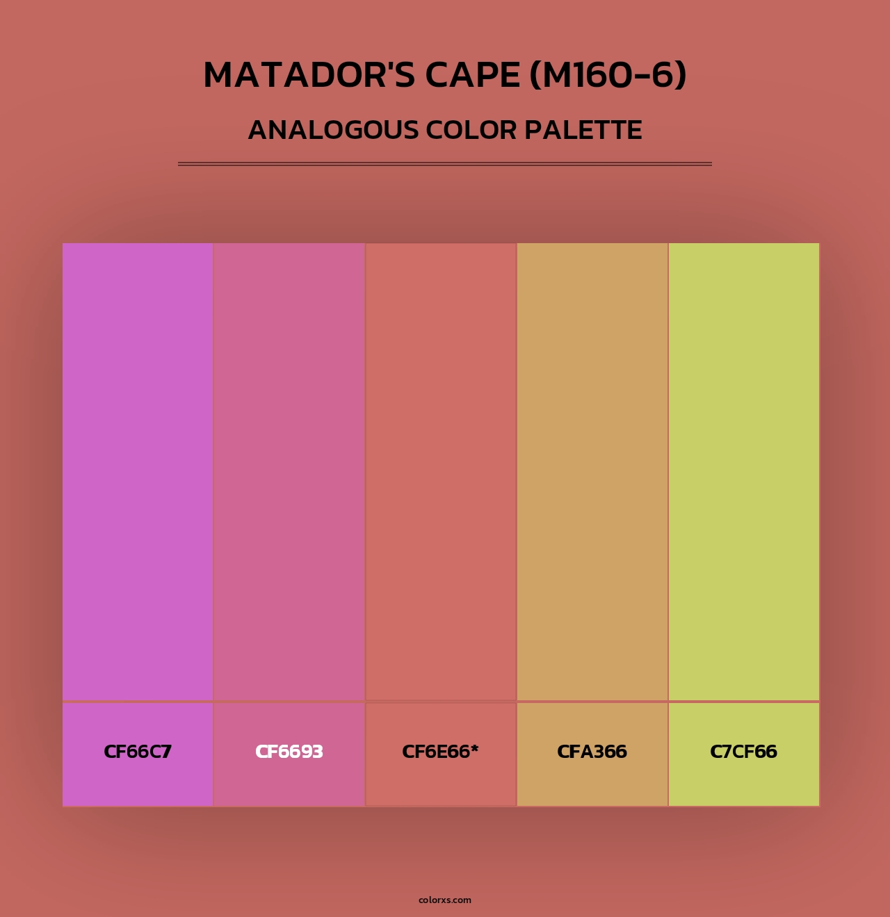Matador'S Cape (M160-6) - Analogous Color Palette