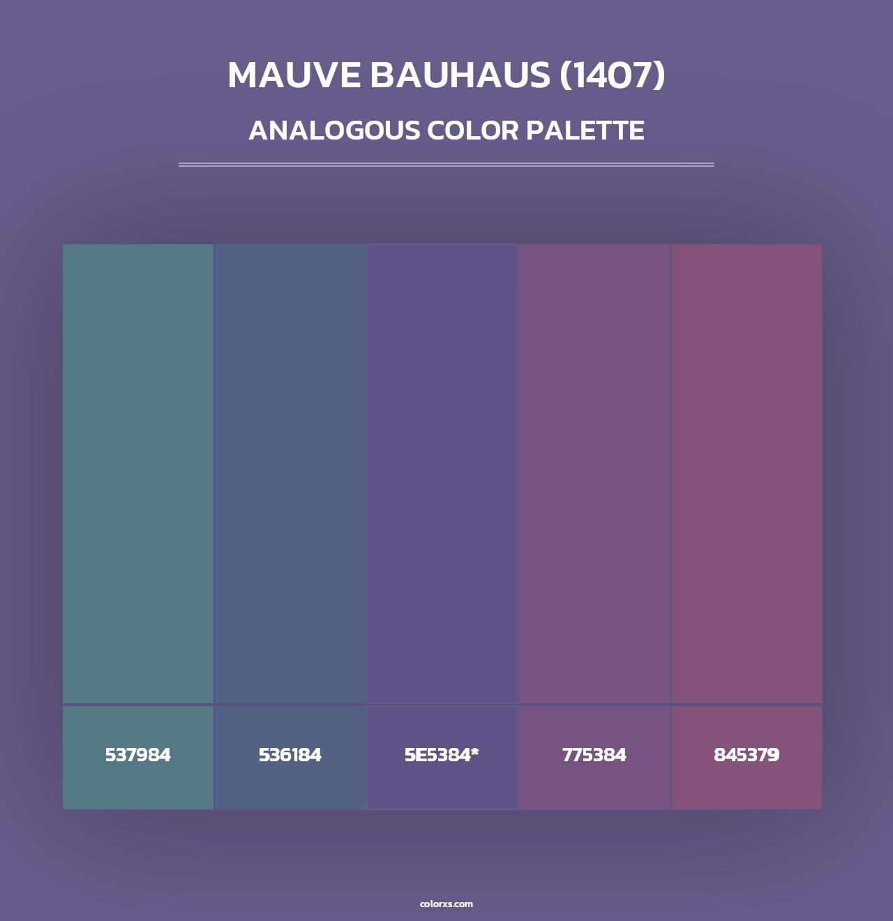 Mauve Bauhaus (1407) - Analogous Color Palette