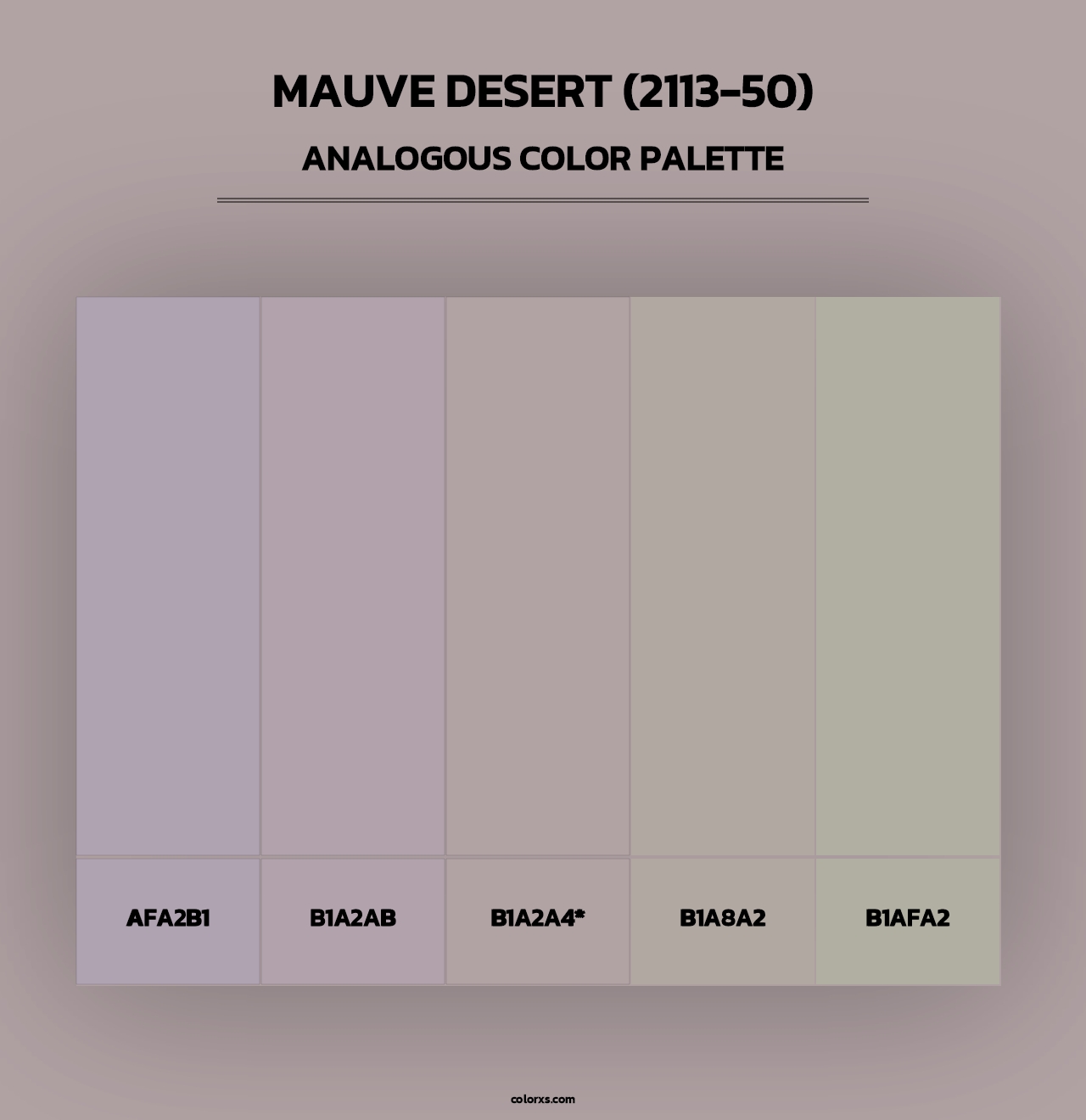 Mauve Desert (2113-50) - Analogous Color Palette