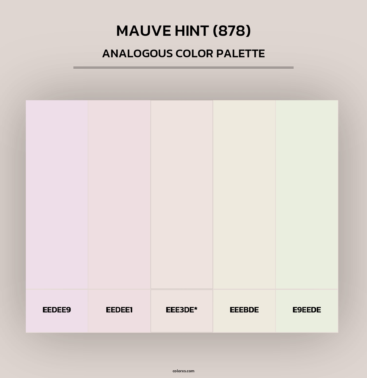 Mauve Hint (878) - Analogous Color Palette