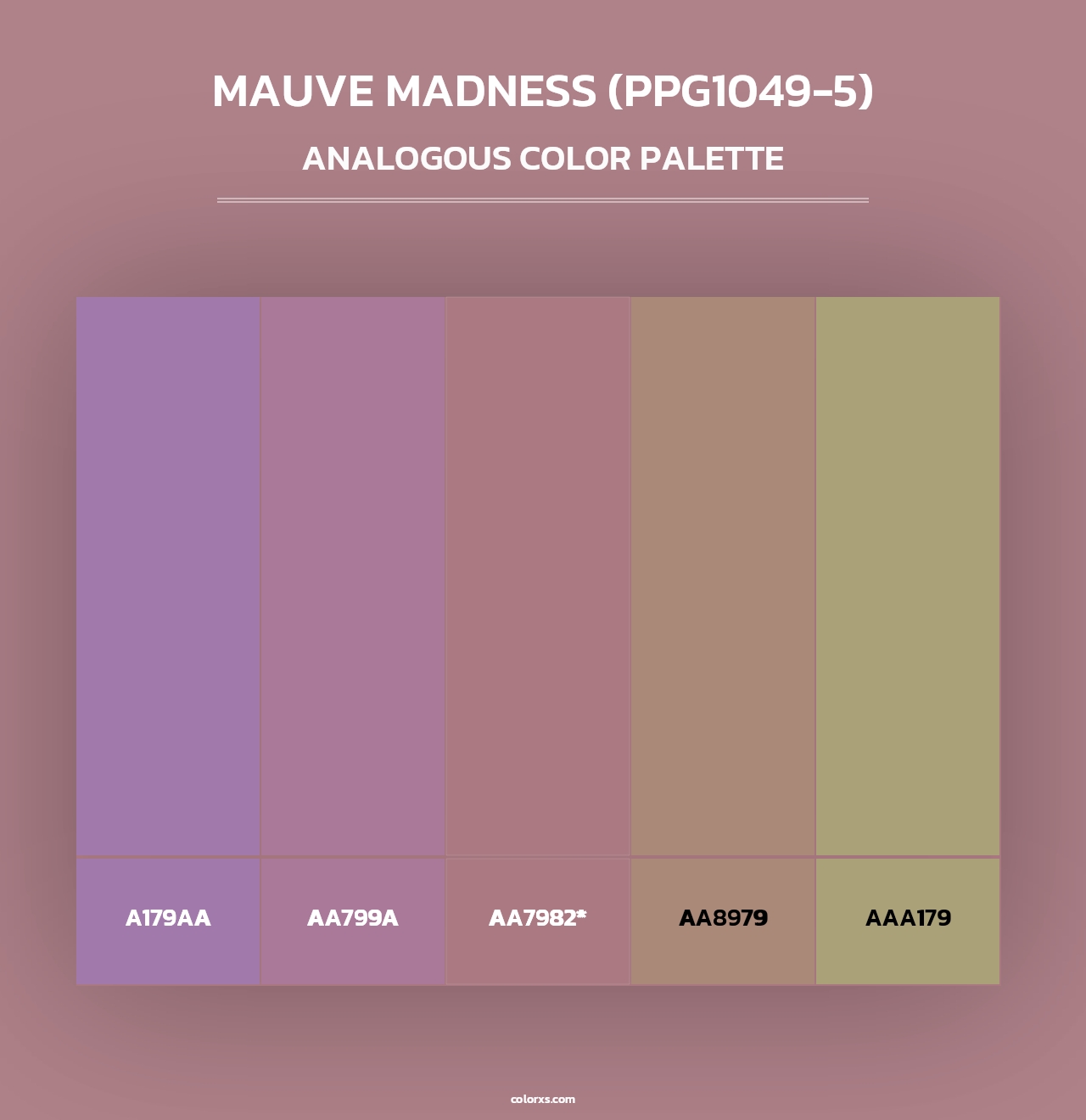 Mauve Madness (PPG1049-5) - Analogous Color Palette