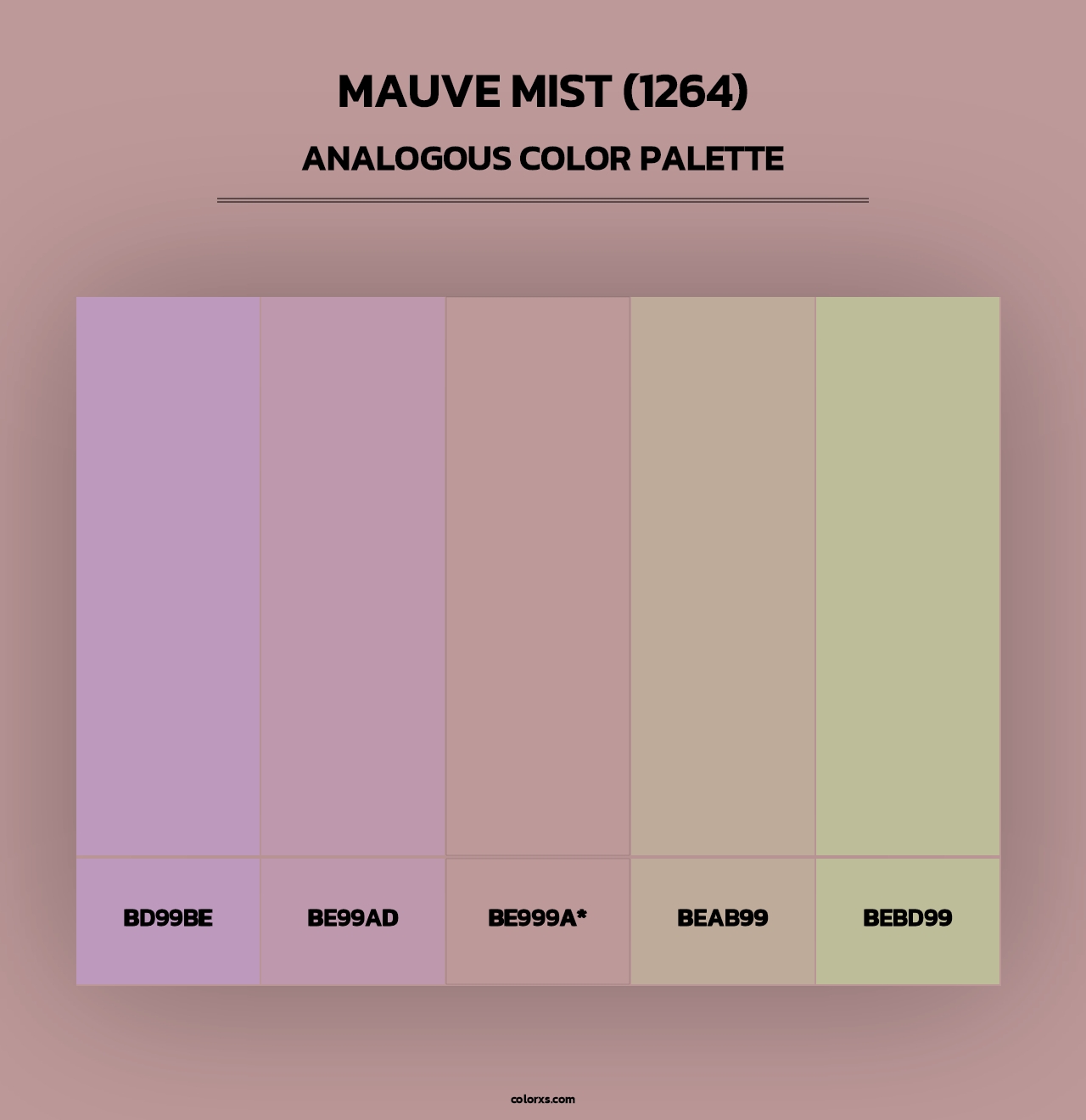 Mauve Mist (1264) - Analogous Color Palette