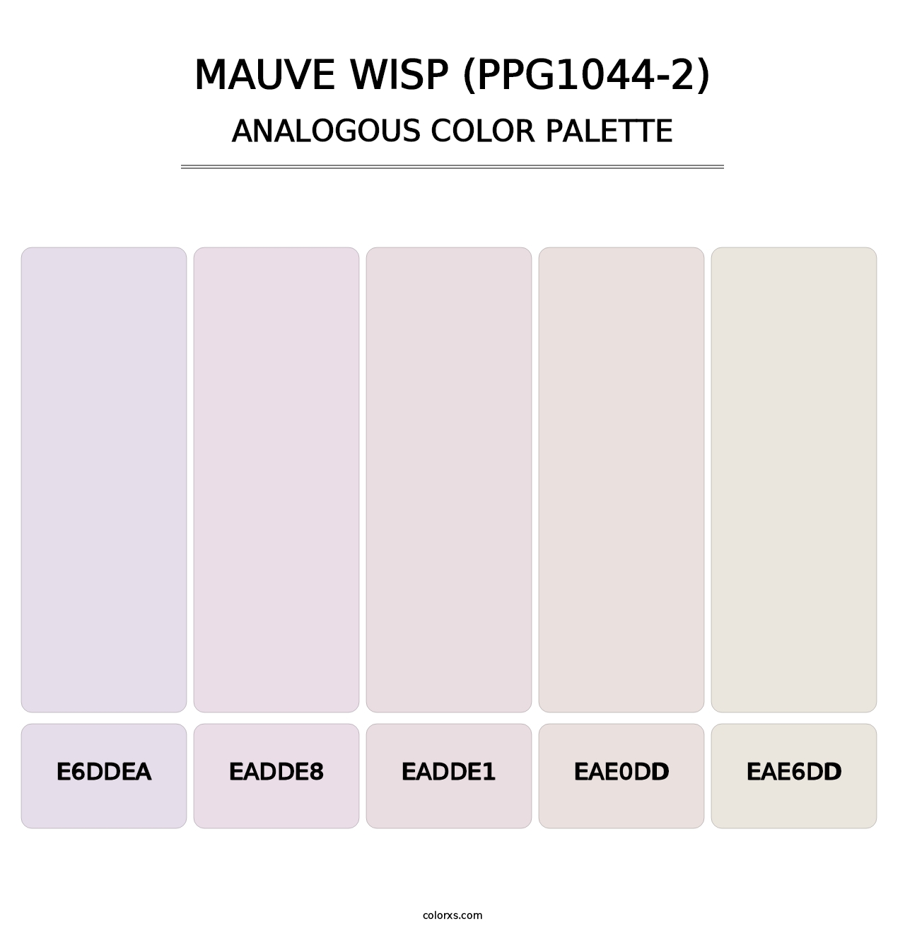 Mauve Wisp (PPG1044-2) - Analogous Color Palette