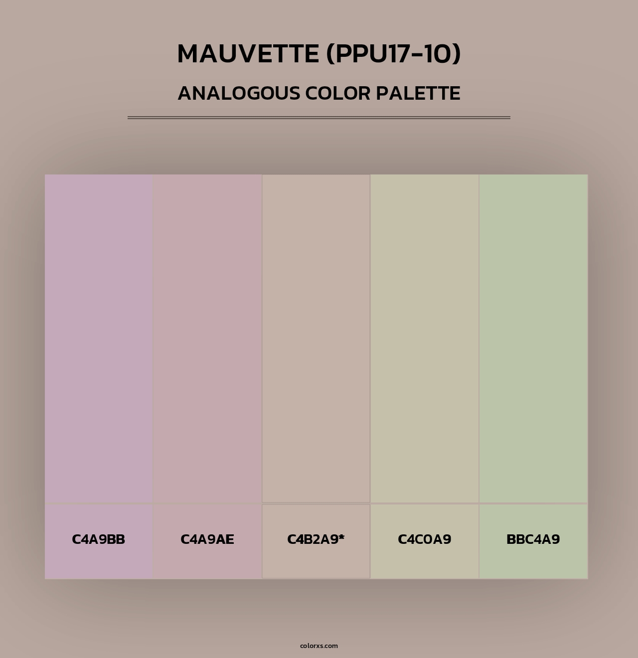 Mauvette (PPU17-10) - Analogous Color Palette