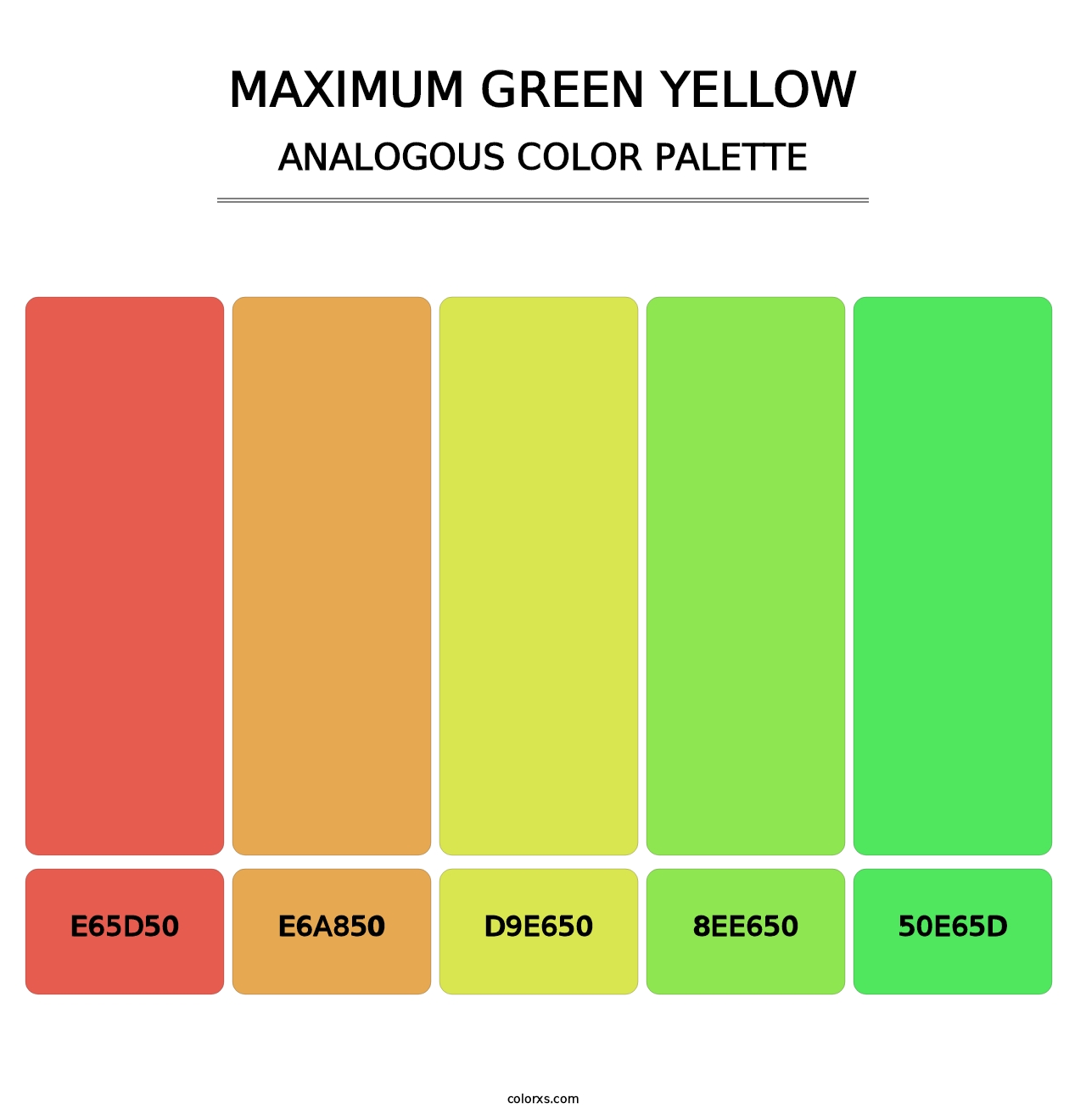 Maximum Green Yellow - Analogous Color Palette