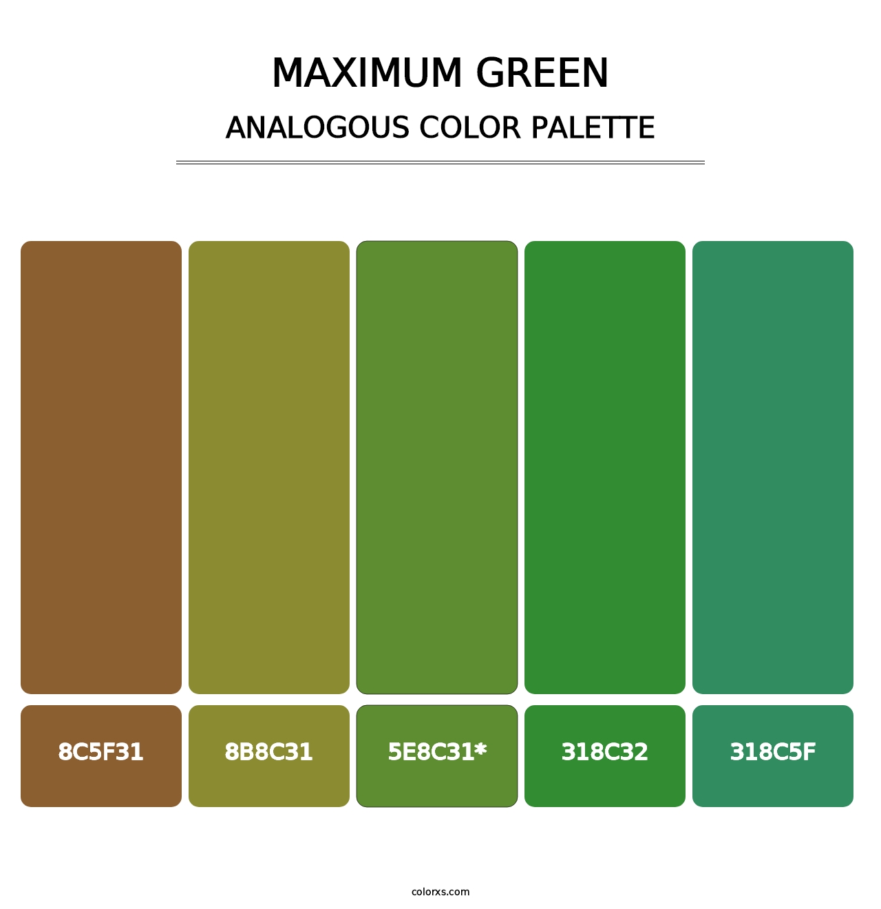 Maximum Green - Analogous Color Palette