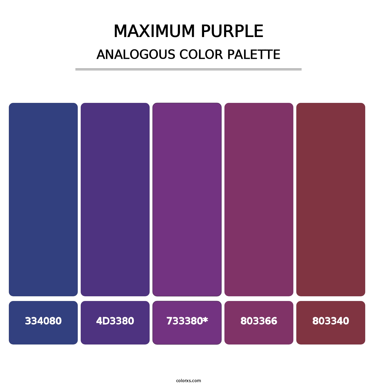 Maximum Purple - Analogous Color Palette