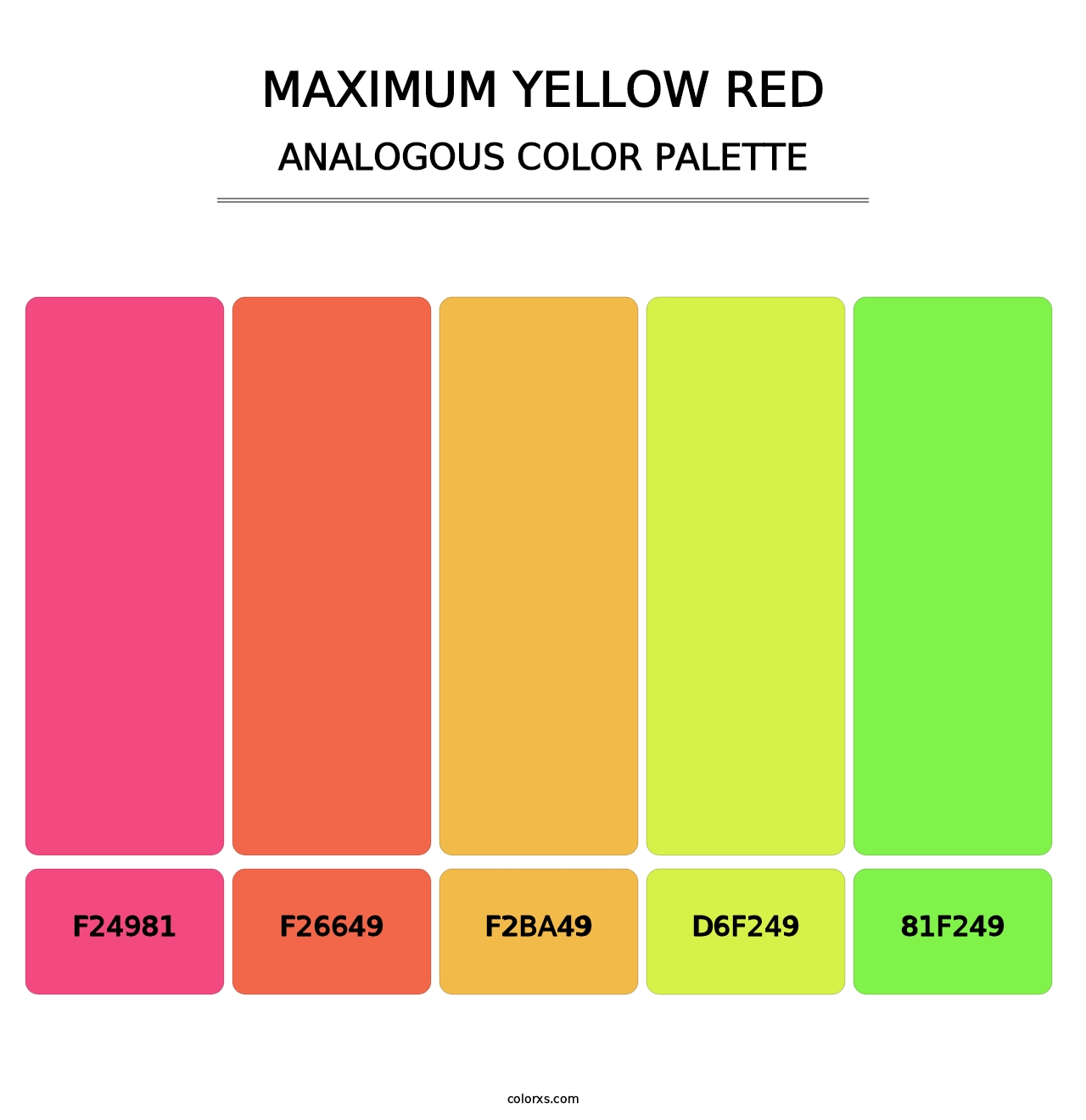 Maximum Yellow Red - Analogous Color Palette