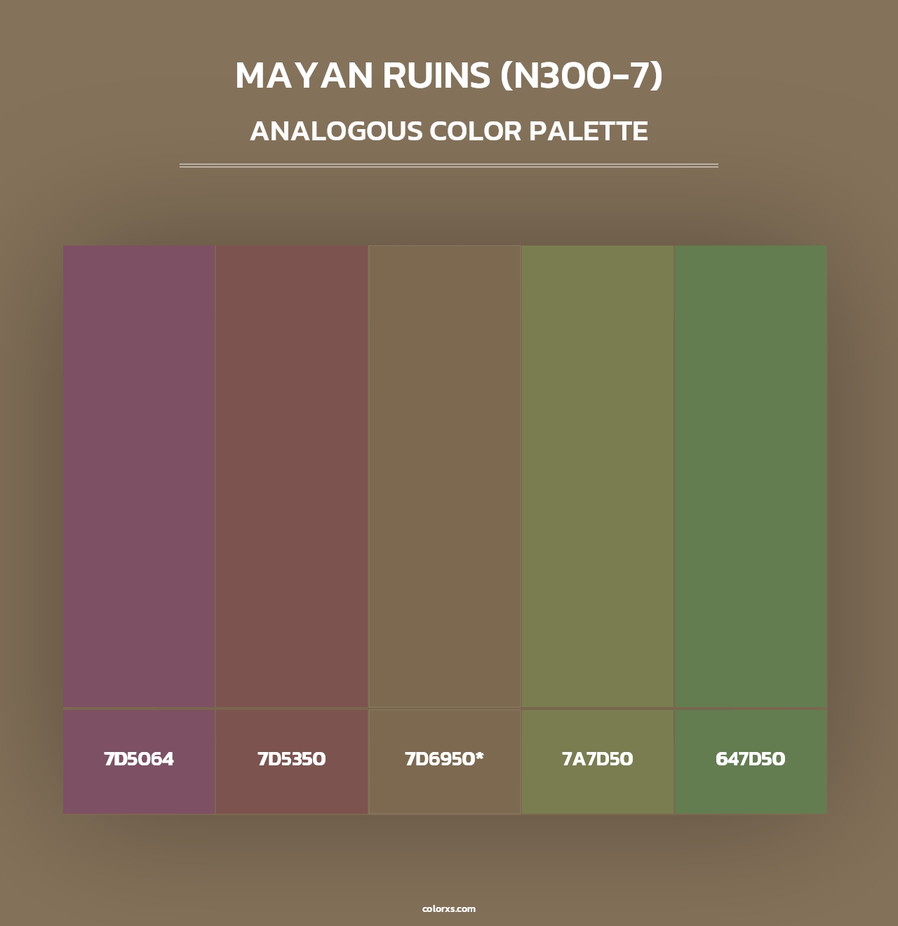Mayan Ruins (N300-7) - Analogous Color Palette