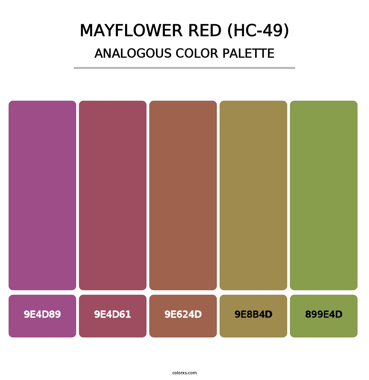 Mayflower Red (HC-49) - Analogous Color Palette