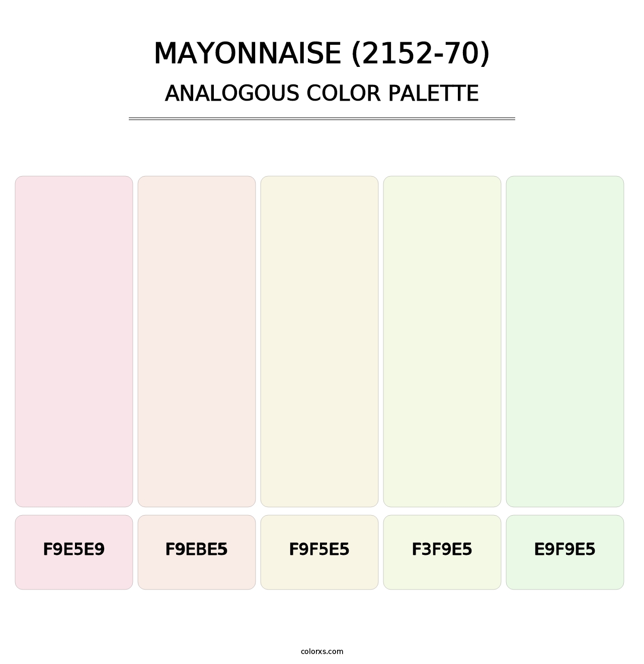 Mayonnaise (2152-70) - Analogous Color Palette