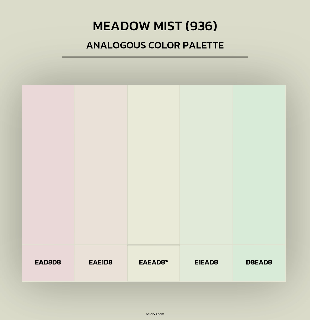 Meadow Mist (936) - Analogous Color Palette