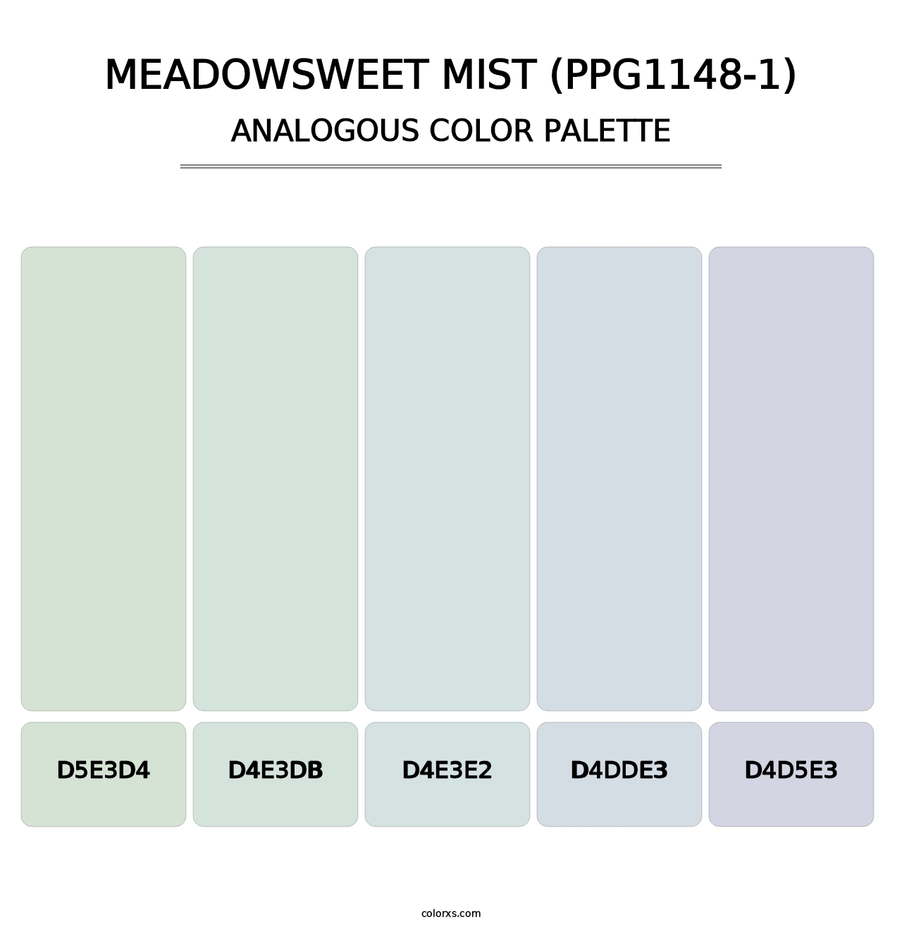 Meadowsweet Mist (PPG1148-1) - Analogous Color Palette