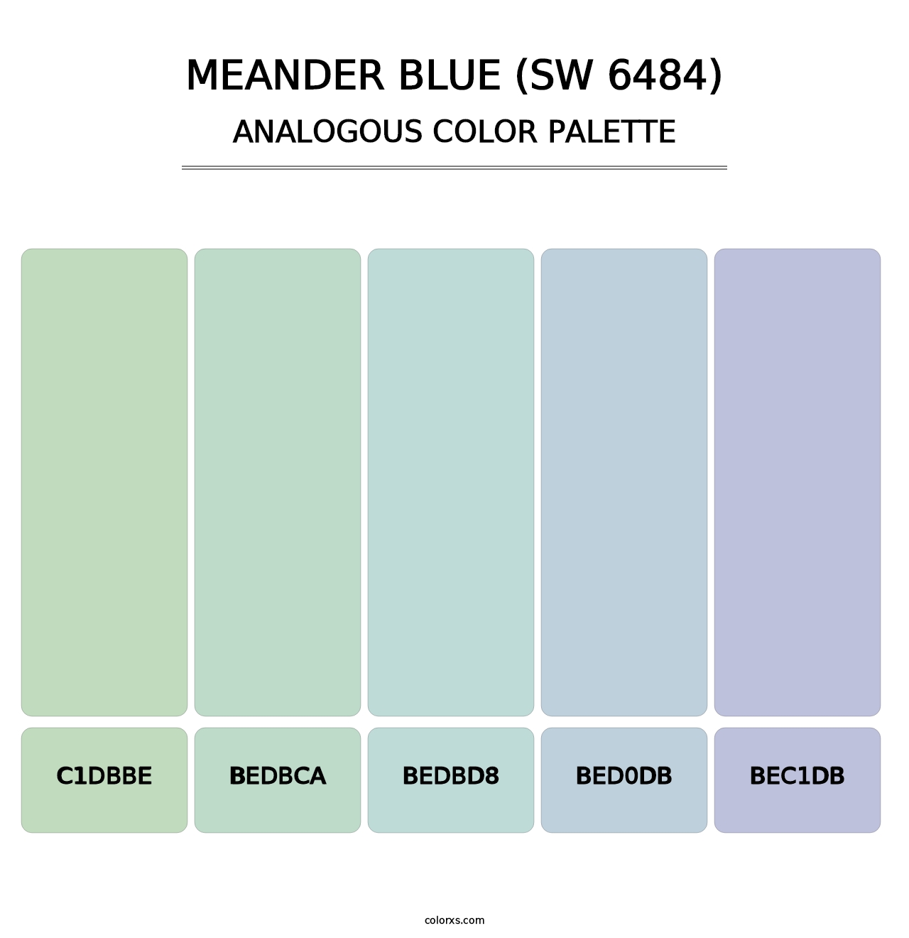 Meander Blue (SW 6484) - Analogous Color Palette