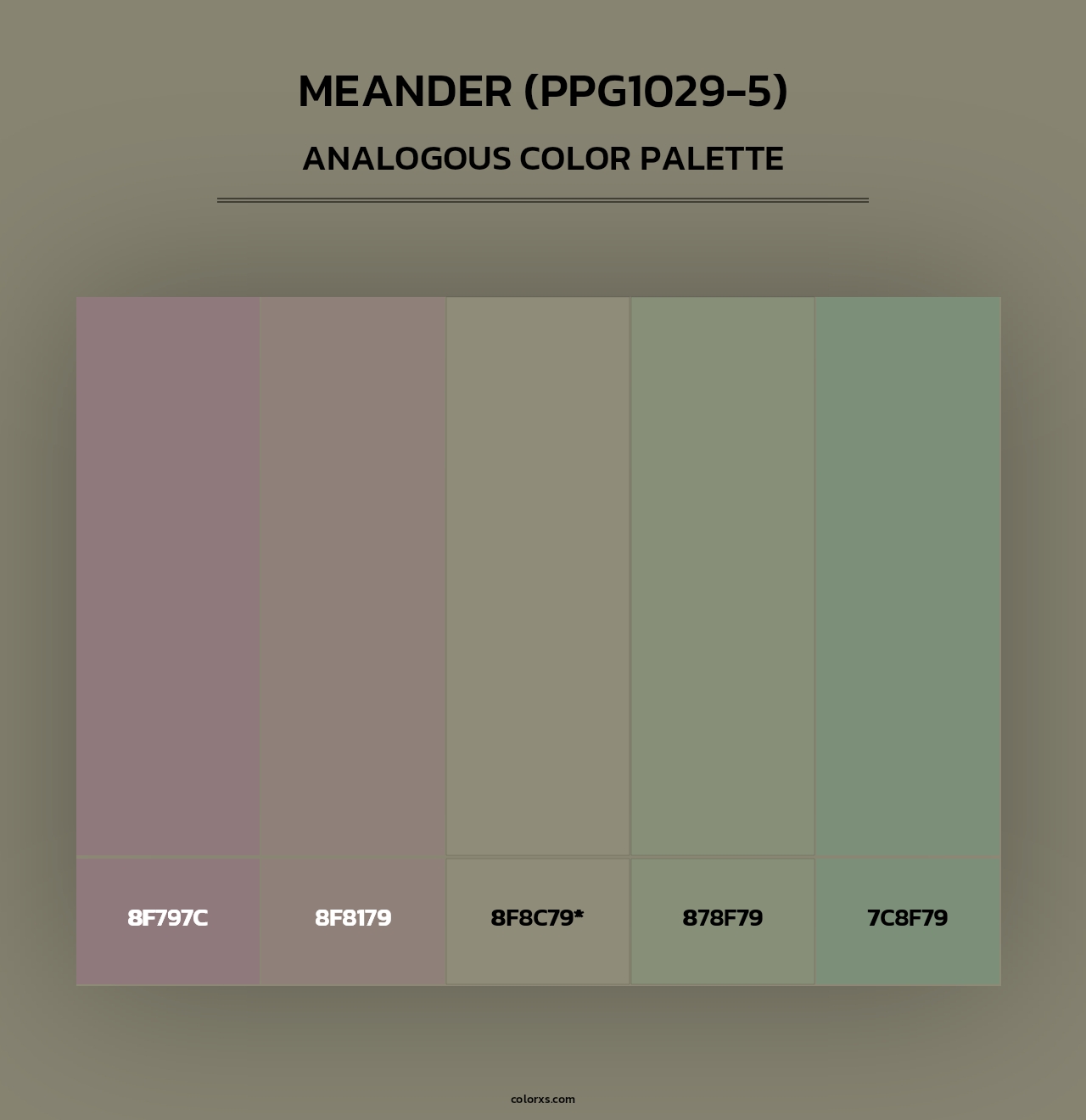 Meander (PPG1029-5) - Analogous Color Palette