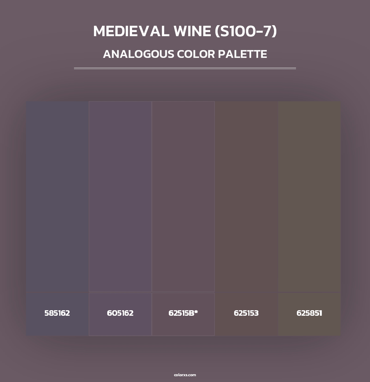 Medieval Wine (S100-7) - Analogous Color Palette