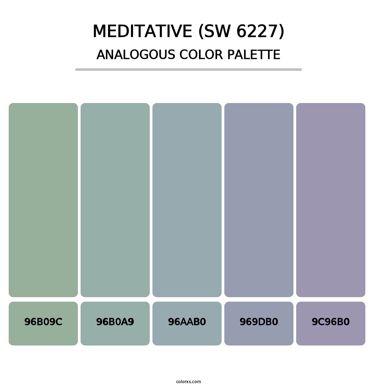 Meditative (SW 6227) - Analogous Color Palette