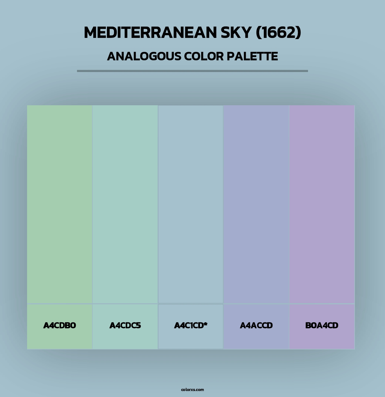 Mediterranean Sky (1662) - Analogous Color Palette