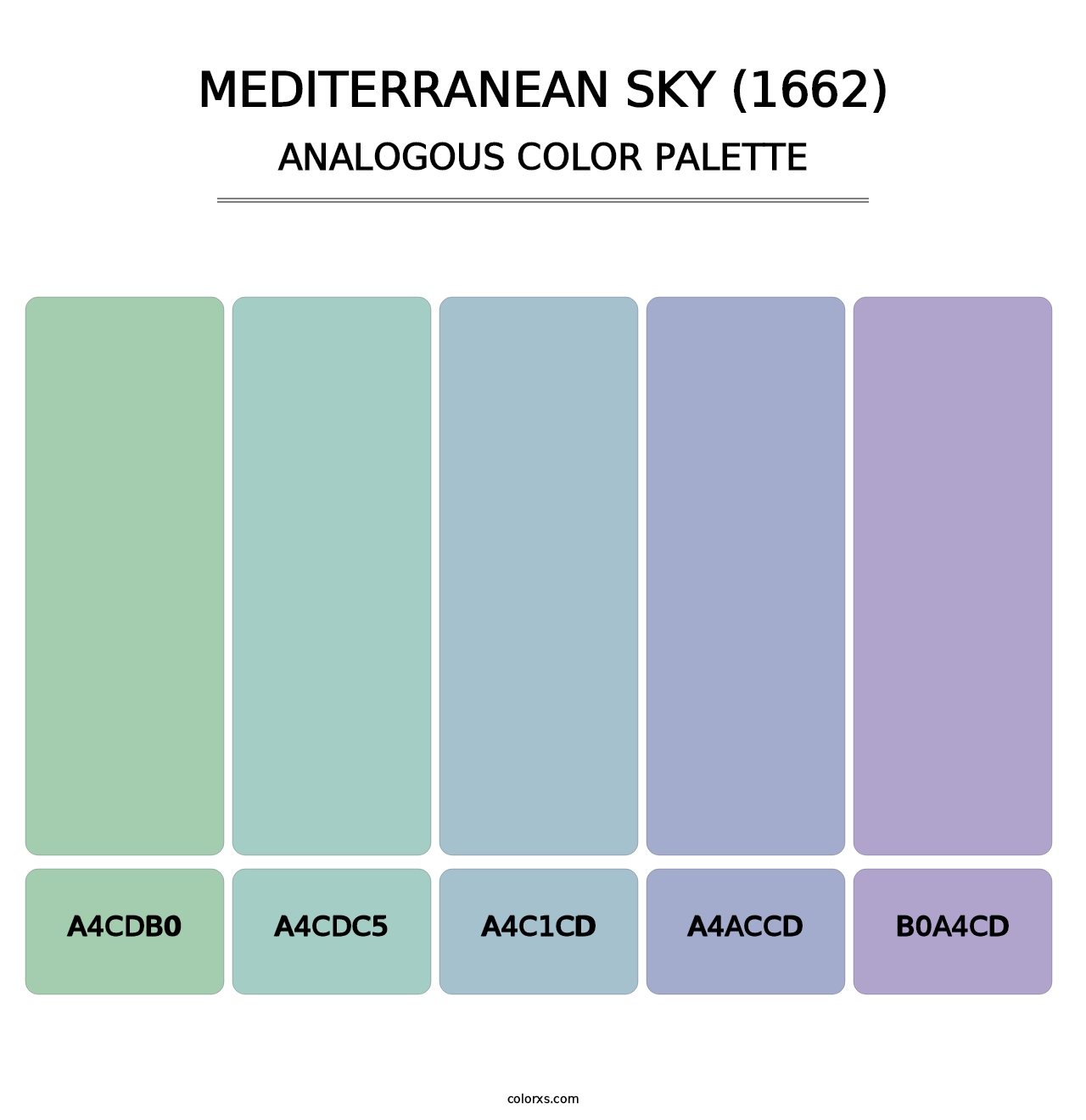 Mediterranean Sky (1662) - Analogous Color Palette