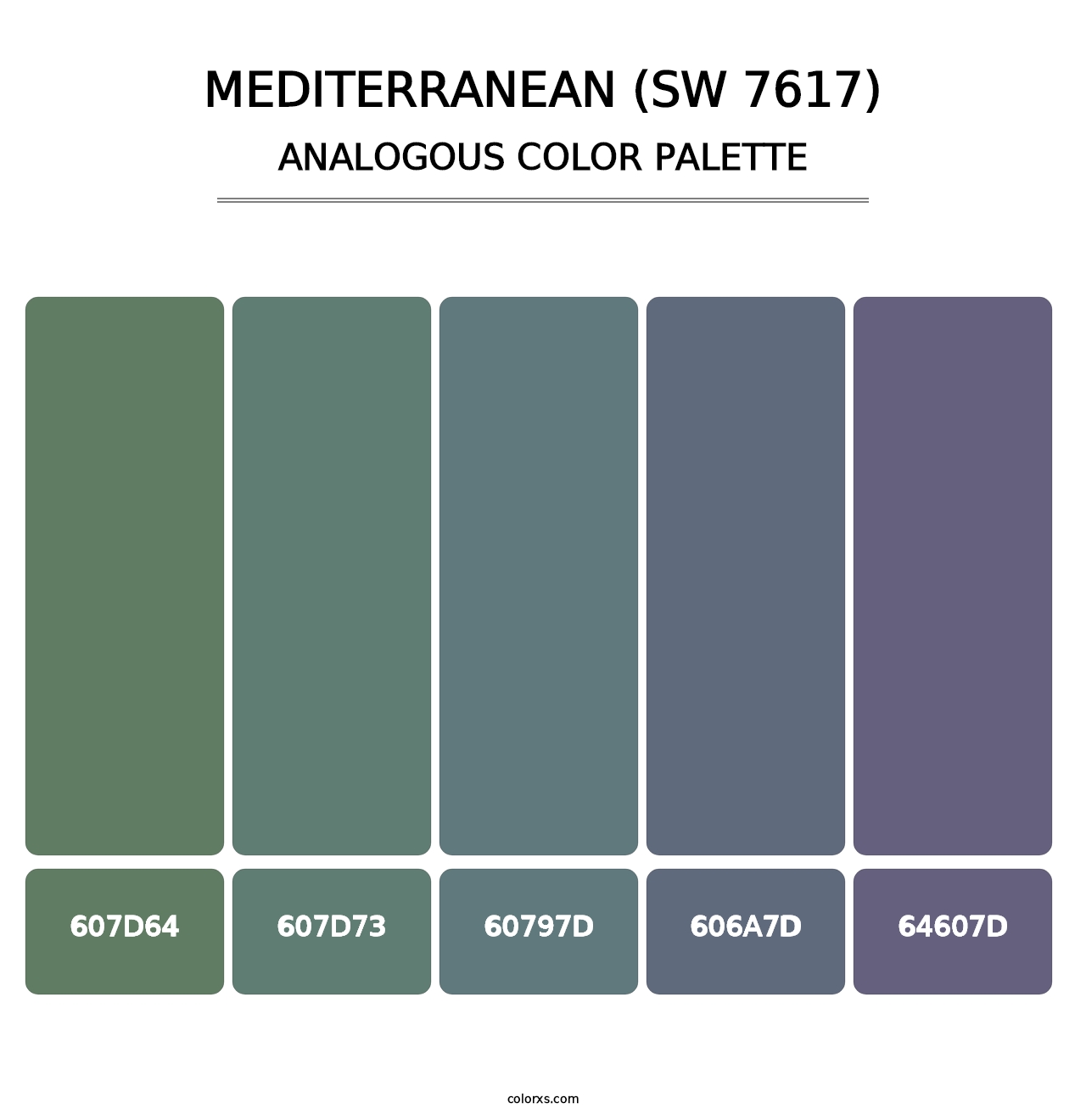 Mediterranean (SW 7617) - Analogous Color Palette