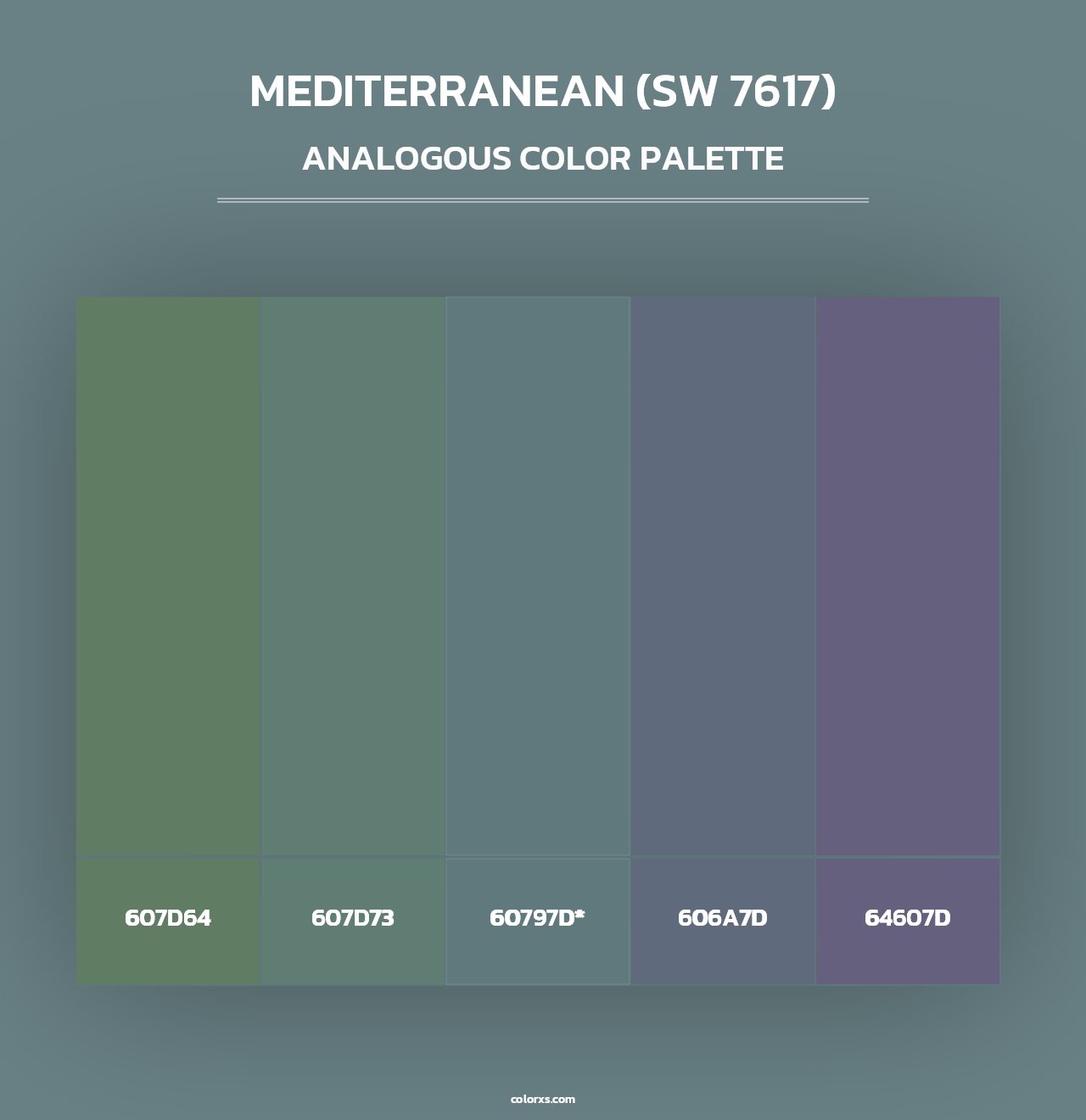 Mediterranean (SW 7617) - Analogous Color Palette