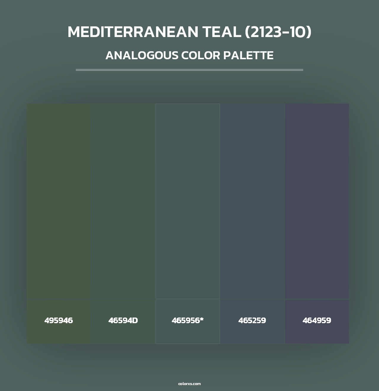 Mediterranean Teal (2123-10) - Analogous Color Palette